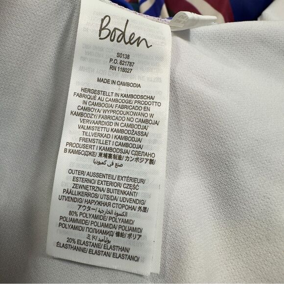 BODEN ATRANI MULTI COLOR BELTED ONE PIECE SWIMSUIT 16-18 PLUS SIZE - Picture 6 of 9